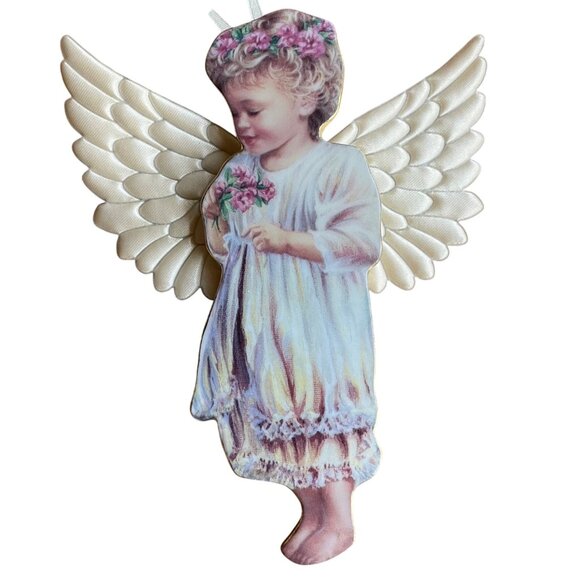 Heavens Little Angels Bradford Exchange Porcelain Ornaments Set Of 3 - Picture 4 of 16